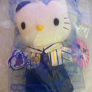 Sanrio HELLO KITTY & DEAR DANIEL 2000 McDonalds CREW WEDDING 9" Plush NEW SEALED
